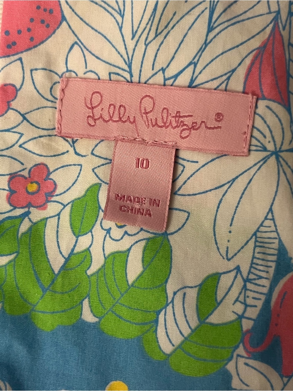 Lilly Pulitzer girls' vintage shift dress Colorful botanical print. Size 10 - Picture 6 of 7
